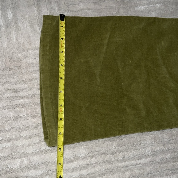 Corduroy green flared pants - Picture 4 of 7